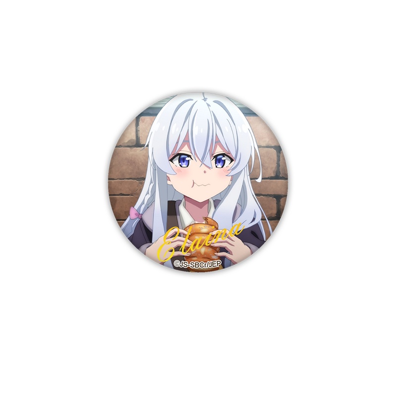 Huy hiệu IN HÌNH Majo no Tabitabi Hành trình Elaina anime chibi dễ thương tiện lợi