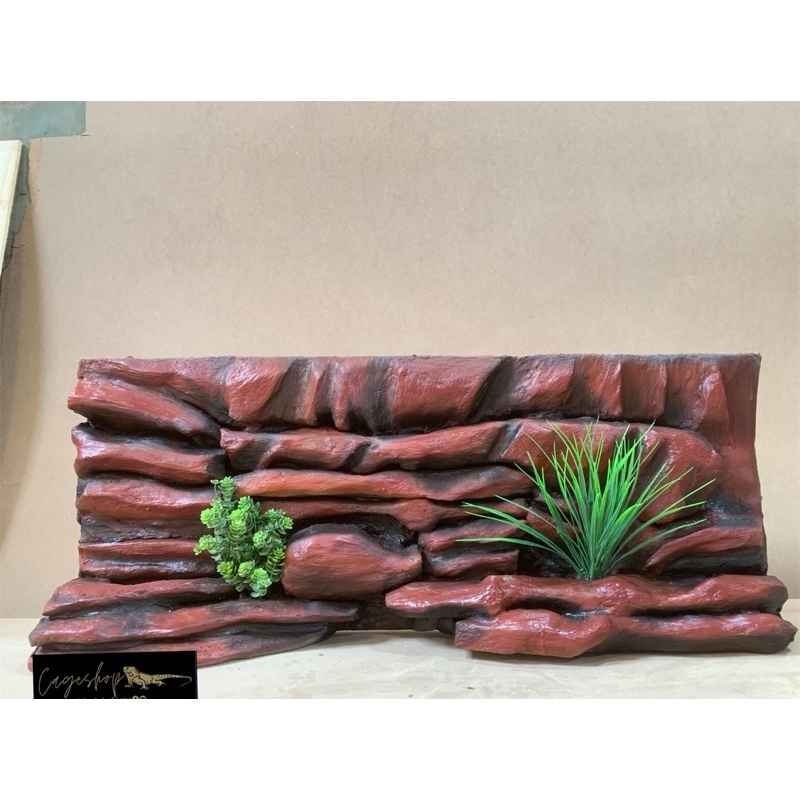Phông Nền 3D giả đá, tấm nền giả cây trang trí cho bò sát, nền xốp sốp·decor hồ cá trang trí phong cảnh