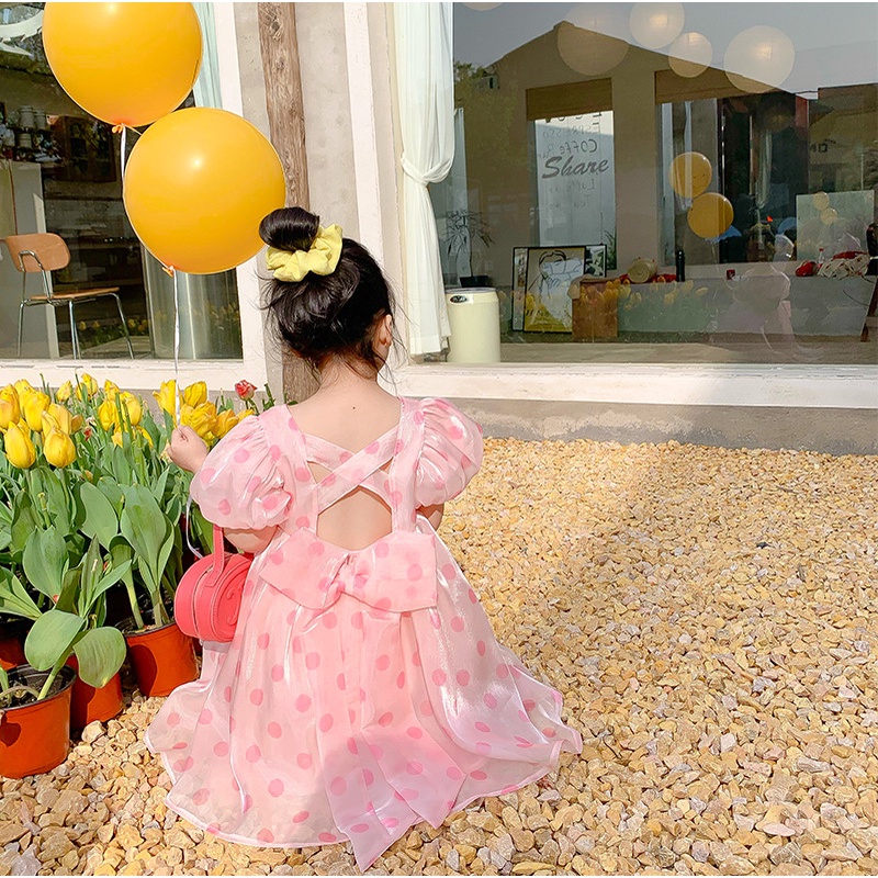 váy đầm cho bé gái đầm voan công chúa vải lụa VT59 size 90-130 9-27 kg thời trang trẻ em hàng quảng châu