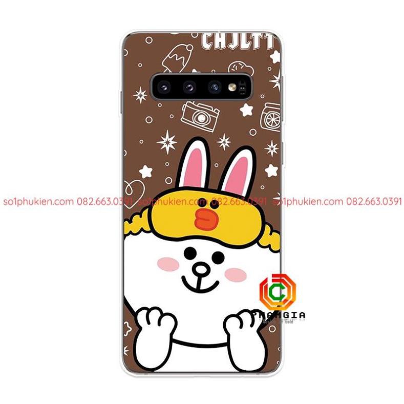 Ốp Lưng in hình đẹp Samsung Galaxy S9 S9+ S10 S10+ Plus S10e Lite TPU mềm Case gấu nâu Two