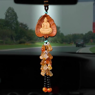 Dây treo xe quan âm phong thủy gỗ hoàng nam - khánh treo xe cầu bình an