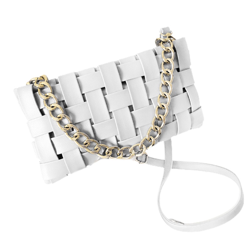 Túi Xách Đeo Vai Bằng Da PU Kèm Dây Đeo Sợi Xích Thời Trang Dành Cho Nữ