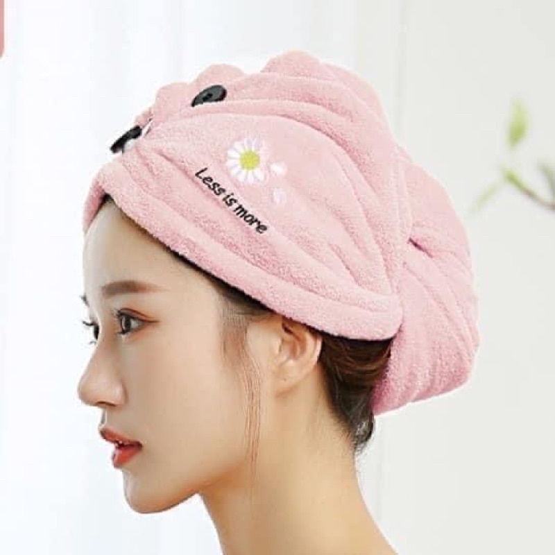 Khăn Lau Tóc Khô Hoa Cúc Dày Đẹp