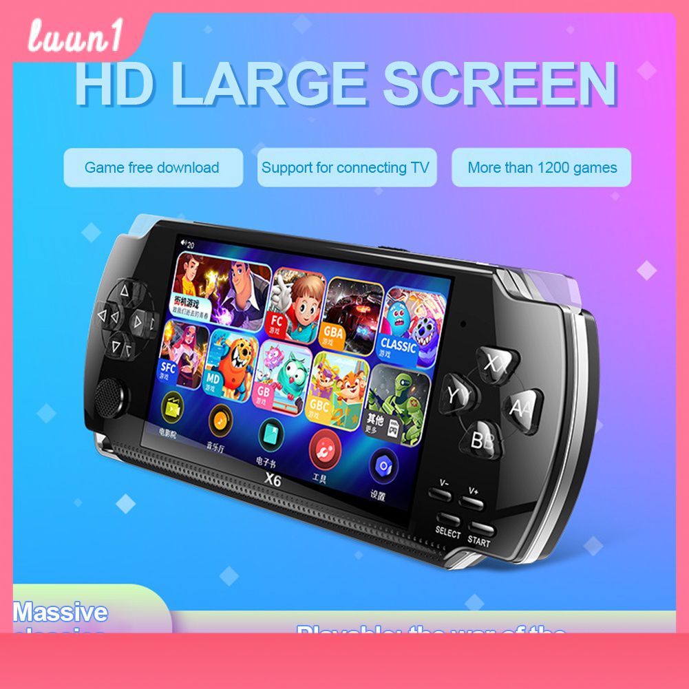 Còn Hàng 4.0 Inch 8Gb Chơi Game Cầm Tay Xây Dựng Trong 1500 Trận Cho Nhiều Mô Phỏng X6 Retro Trò Chơi Điện Tử tay Cầm Mp3/Mp4/Ebook Truyền Hình Ra Xách Tay Người Chơi Thiết Bị Cá Tuyết