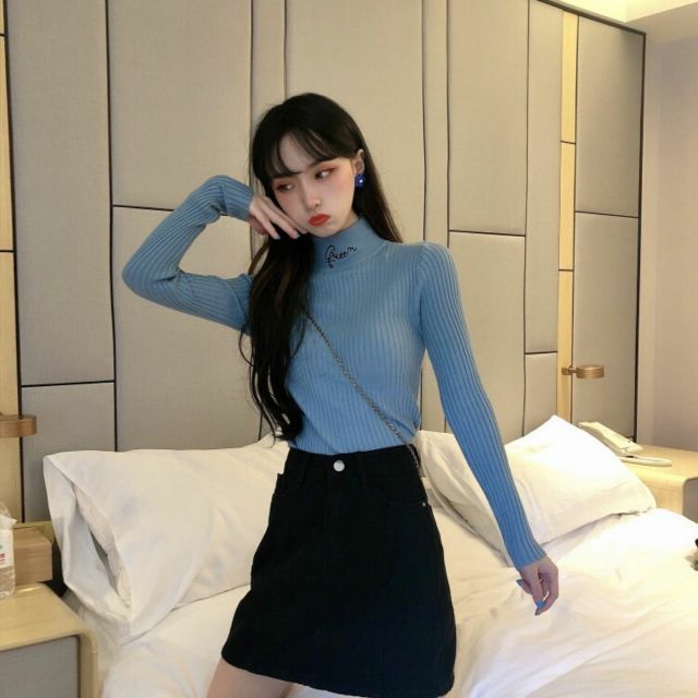 [XẢ KHO 3 NGÀY][ẢNH THẬT] ÁO LEN TĂM CỔ 3 PHÂN THÊU CHỮ HÀNG QUẢNG CHÂU NHIỀU MÀU