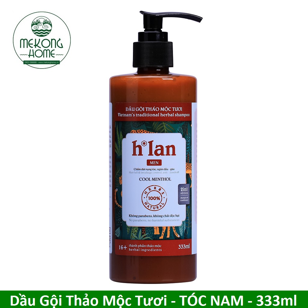 Dầu Gội Thảo Mộc Tươi H*LAN - Dành Cho Nam - 333ml - MEKONG HOME