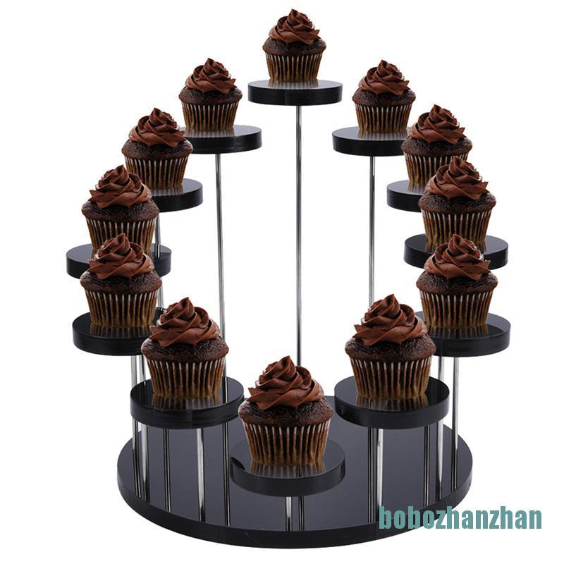 [bobozhanzhan]Cupcake Stand Acrylic Display Stand For jewelry Cake Dessert Rack Party Decor