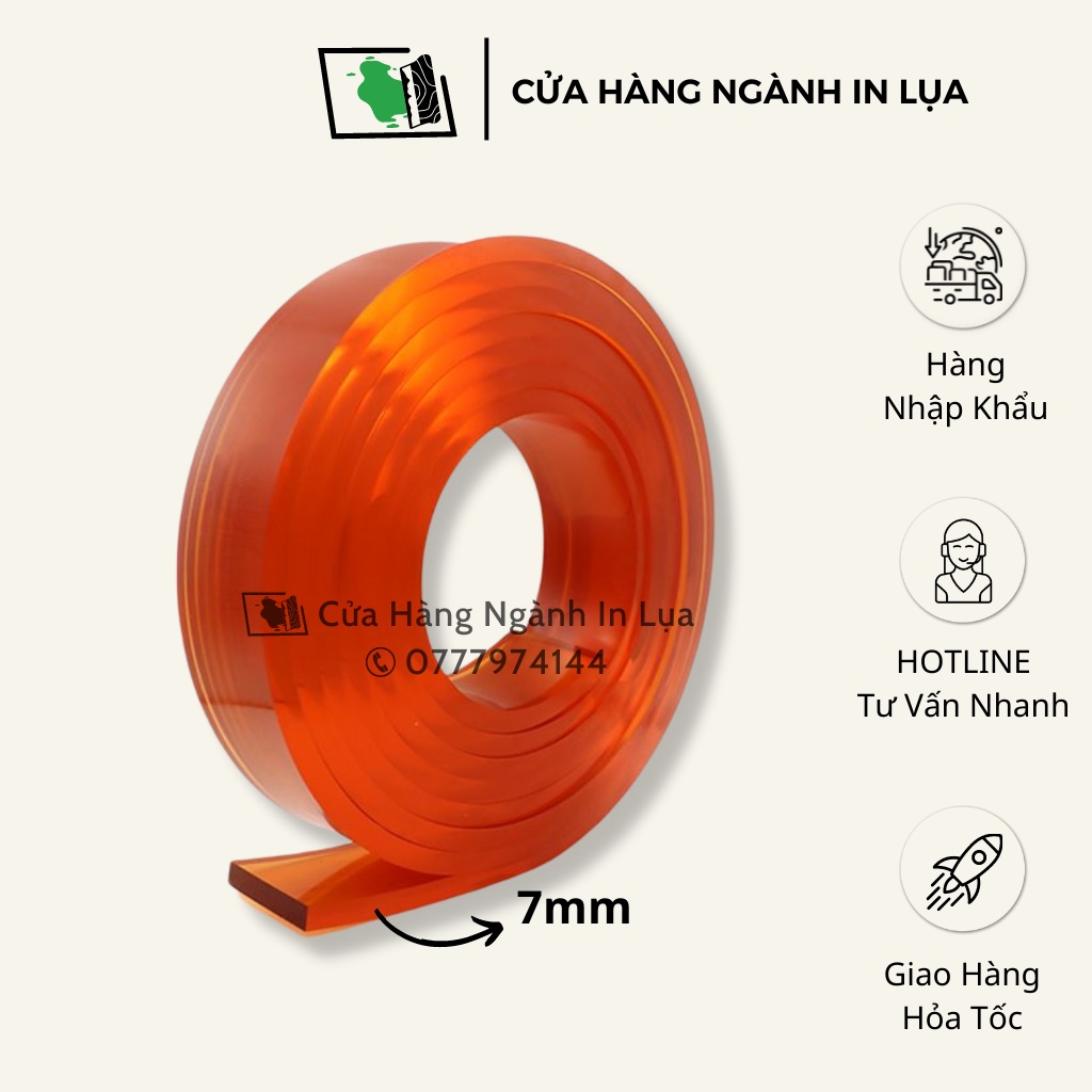 Lưỡi dao gạt mực in lụa 7mm lưỡi bằng hàng chất lượng cao