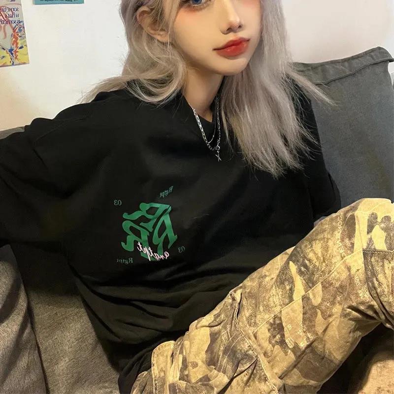 NRVP Áo Thun 100% Cotton Dáng Rộng Thời Trang Hàn Quốc Cho Nữ