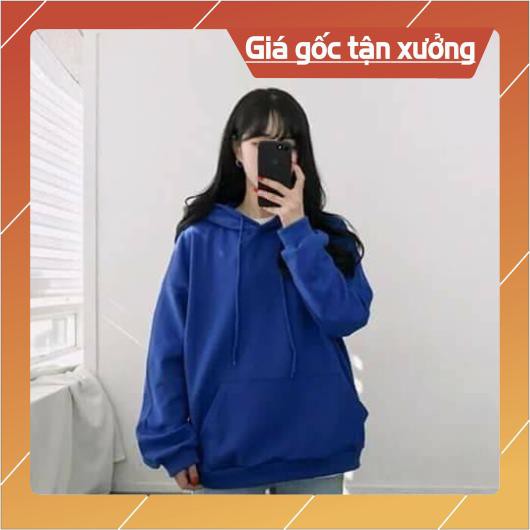 Áo hoodie trơn tay dài nỉ basic unisex