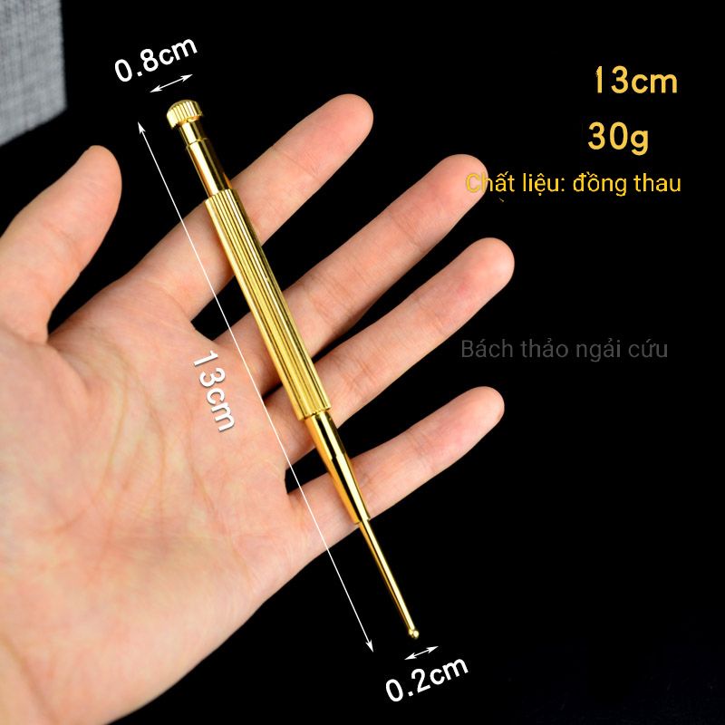 Bút kích thích huyệt NHĨ CHÂM bằng Đồng tặng 60 miếng dán nhĩ châm