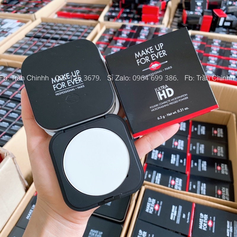 Có sẵn - Phấn phủ nén không màu Make Up For Ever Ultra HD Pressed Powder kiềm dầu tốt