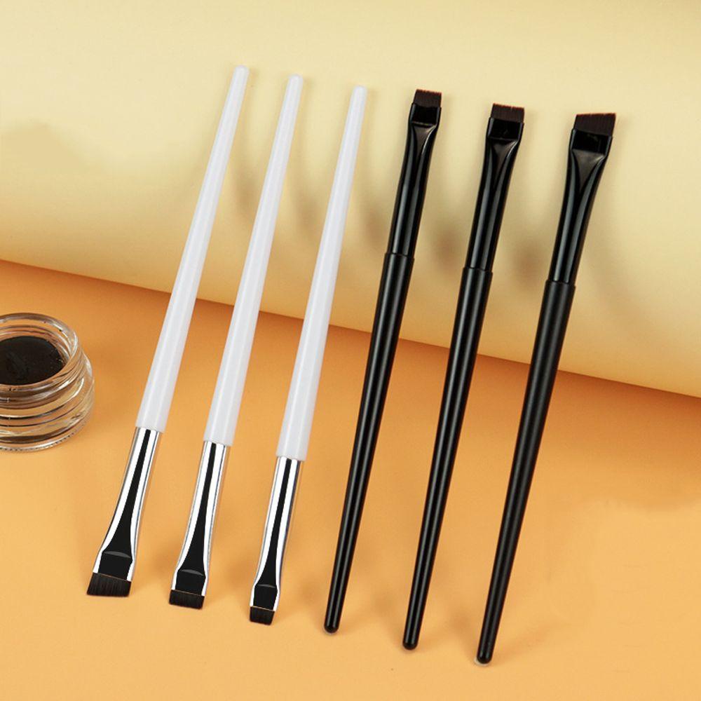 Cọ Trang Điểm Kẻ Mắt / Lông Mày Lưỡi CLEOES Màu Trắng Đen Nhỏ Gọn Dành Cho Người Mới Bắt Đầu
