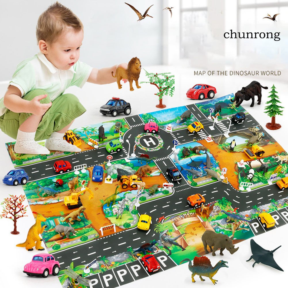 Thảm Lót Sàn Họa Tiết Đường Giao Thông Kích Thước 83x57cm Tiện Dụng