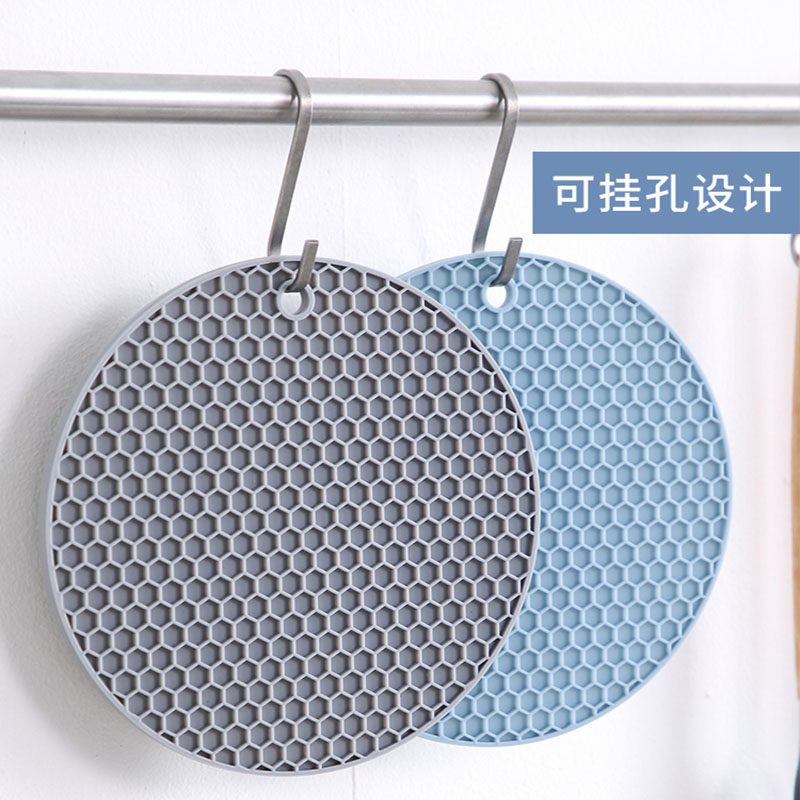 Thảm tròn silicon chịu nhiệt dùng để lót bàn ăn tùy chọn màu sắc