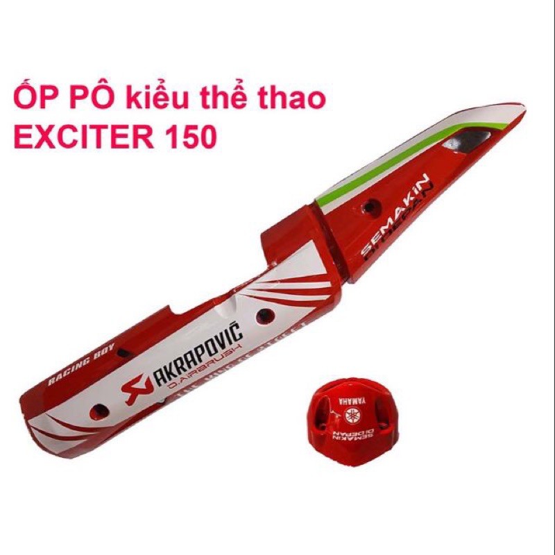 BỘ ỐP PÔ VÀ CHỤP ĐÍT PÔ EXCITER 150 màu đỏ cực đẹp