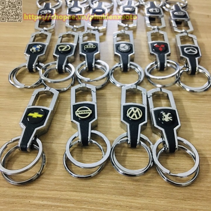 Móc khóa ô tô cao cấp logo hãng xe bằng Thép không gỉ