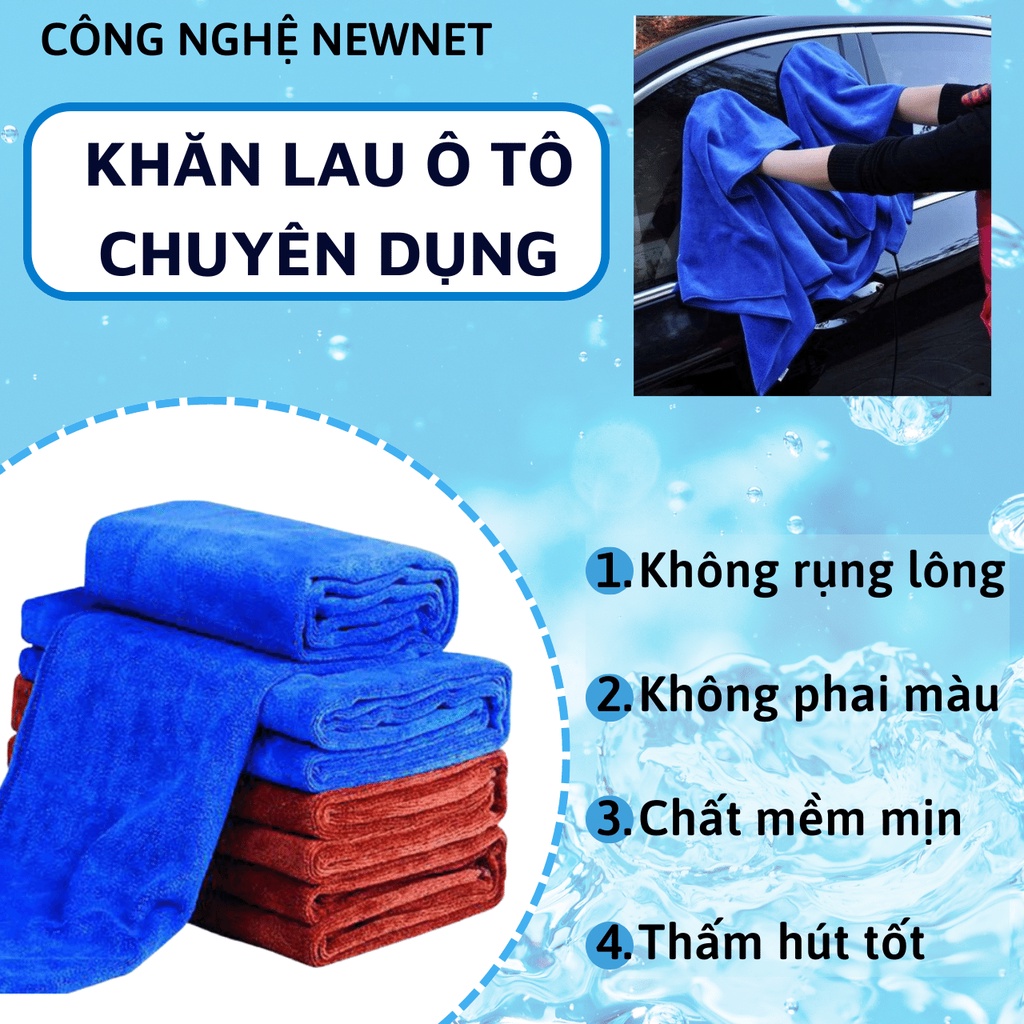 Khăn Lau Ô Tô Cỡ Lớn - Khăn Lau Xe Ô Tô Chuyên Dụng  Siêu Thấm Hút Cực Dày Không Nhổ Lông 70cm x 140cm