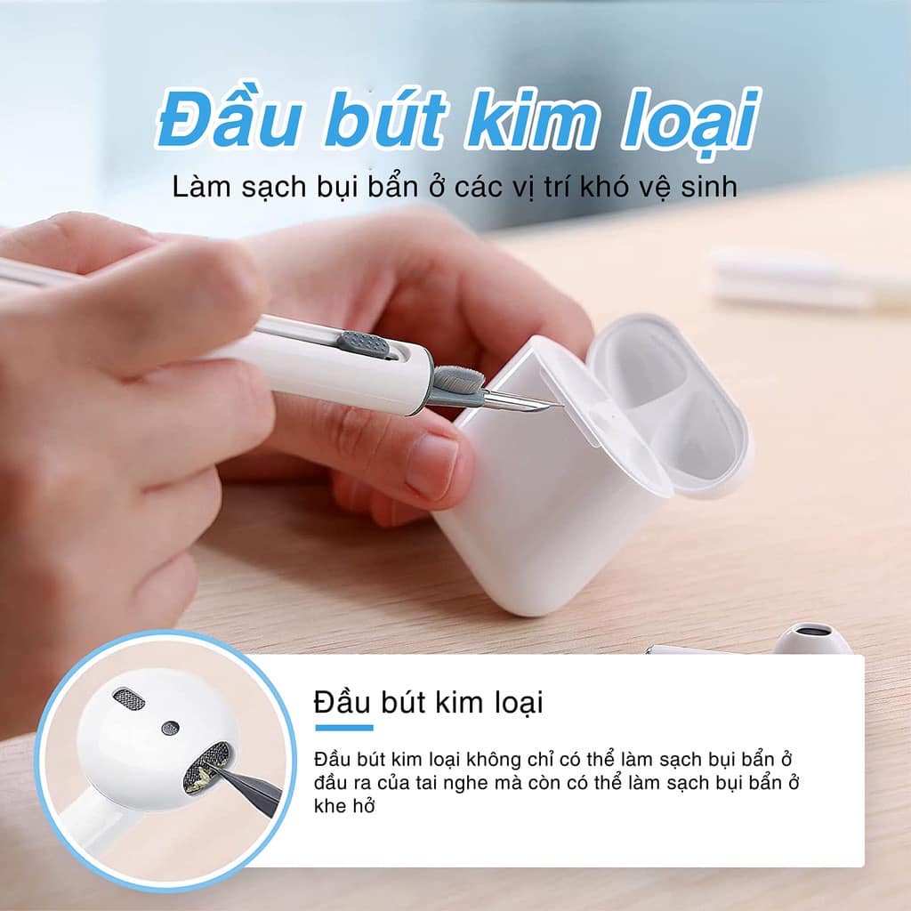 Bộ dụng cụ bút vệ sinh tai nghe đa năng Bluetooth Airpods Pro /1 2 - Mon Store
