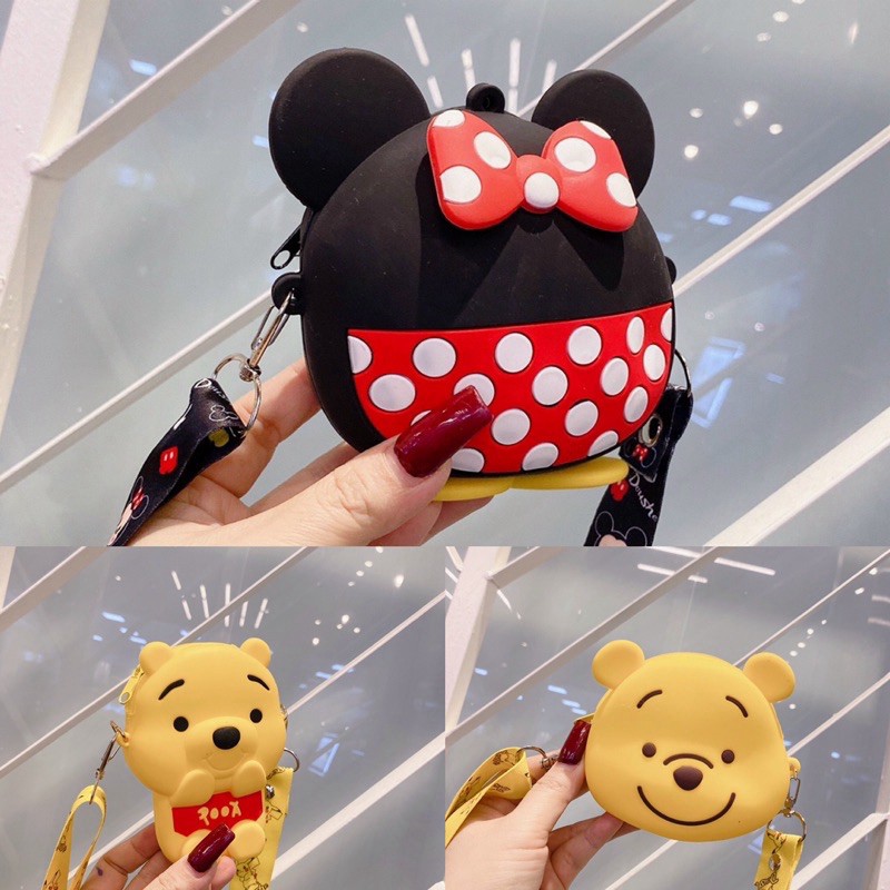Túi xách mini nhựa silicon hình thú dễ thương hàng Quảng Châu cao cấp size nhỏ mini cầm tay