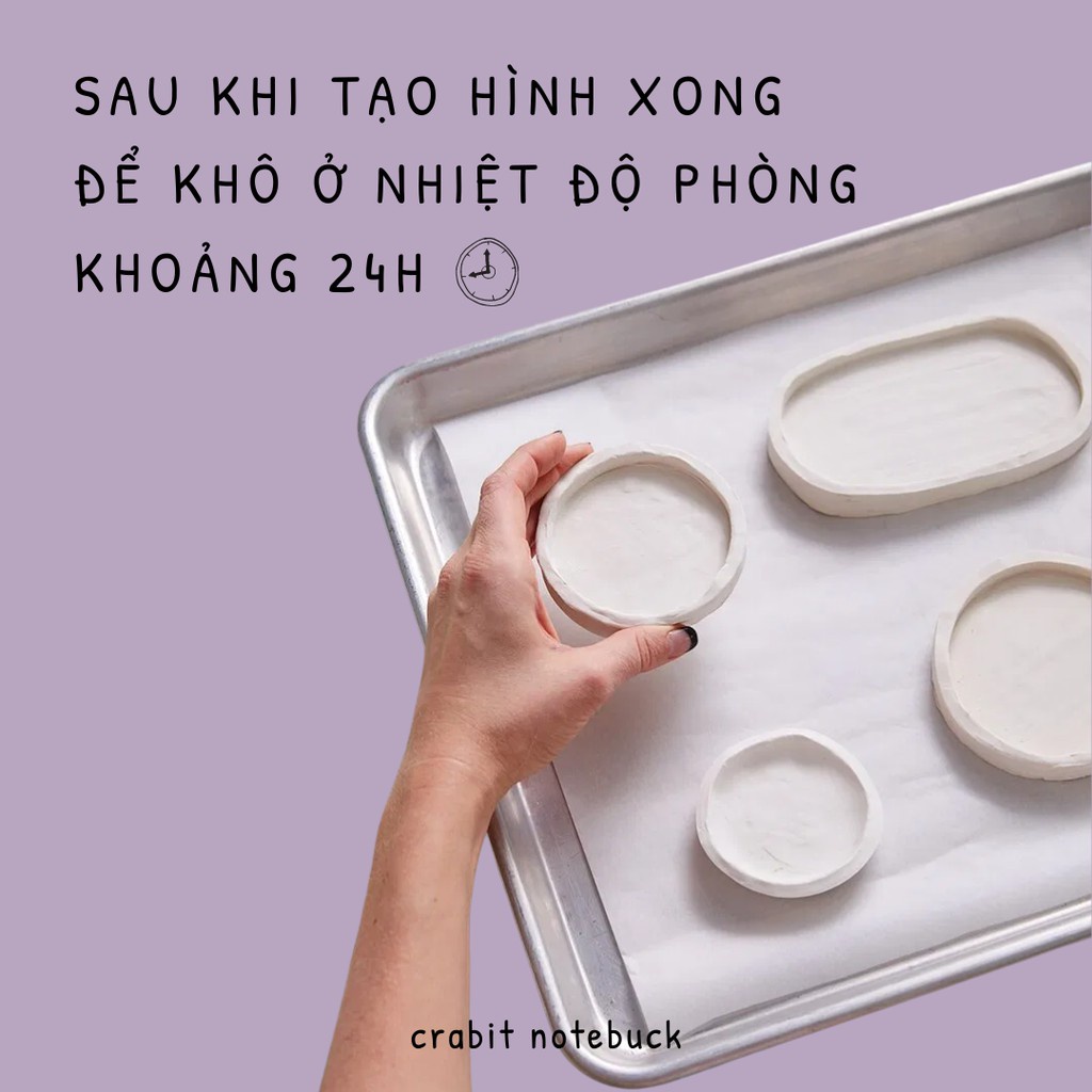 Đất sét tự khô Crabit - Air Dry Clay - Gói 500g đất lẻ