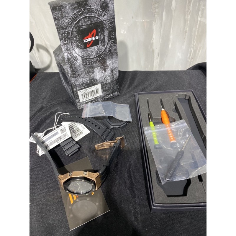 Đồng hồ nam Casio G-shock GA-2100-1A1 Custom - Kích thước vỏ : 48,5×45,4×11,8mm