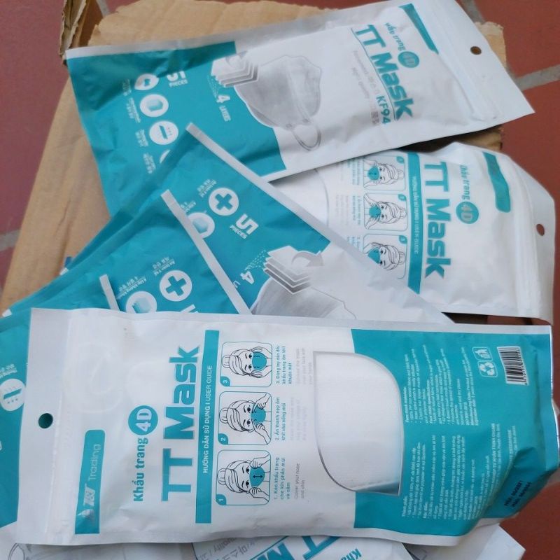 Khẩu trang 4d TT mask  túi 5 chiếc