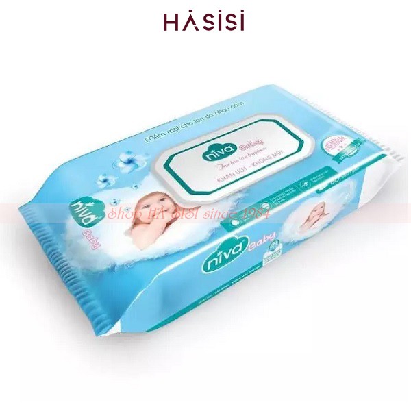 Khăn Ướt Trẻ Em Không Mùi - LIPZO - Niva Baby Wet Wips 80 Pieces - 80 Miếng