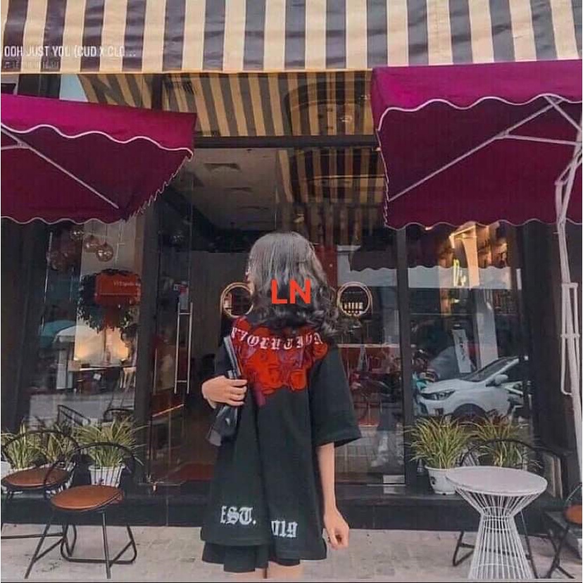 [giá sỉ ] Áo thun nữ tay lỡ unisex Hoa hồng in cổ , áo phông form rộng in 5d sắc nét