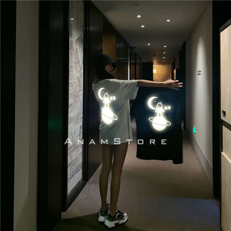 Áo thun phản quang tay lỡ nam nữ SAO hỏa