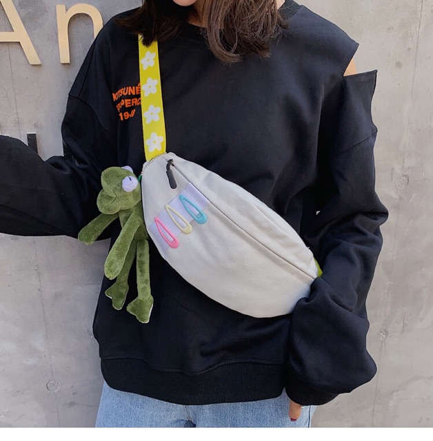 Túi bao tử quai hoa ulzzang(có sẵn,không kèm móc ếch)