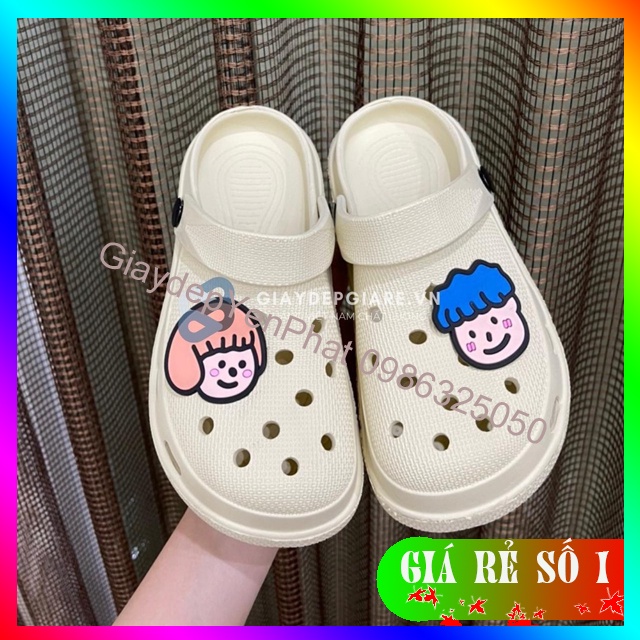 Dép Sục Crocs Cao Cấp Sticker Dễ Thương Siêu Nhẹ Thoáng Chân[SUC301stickerNAMNU]