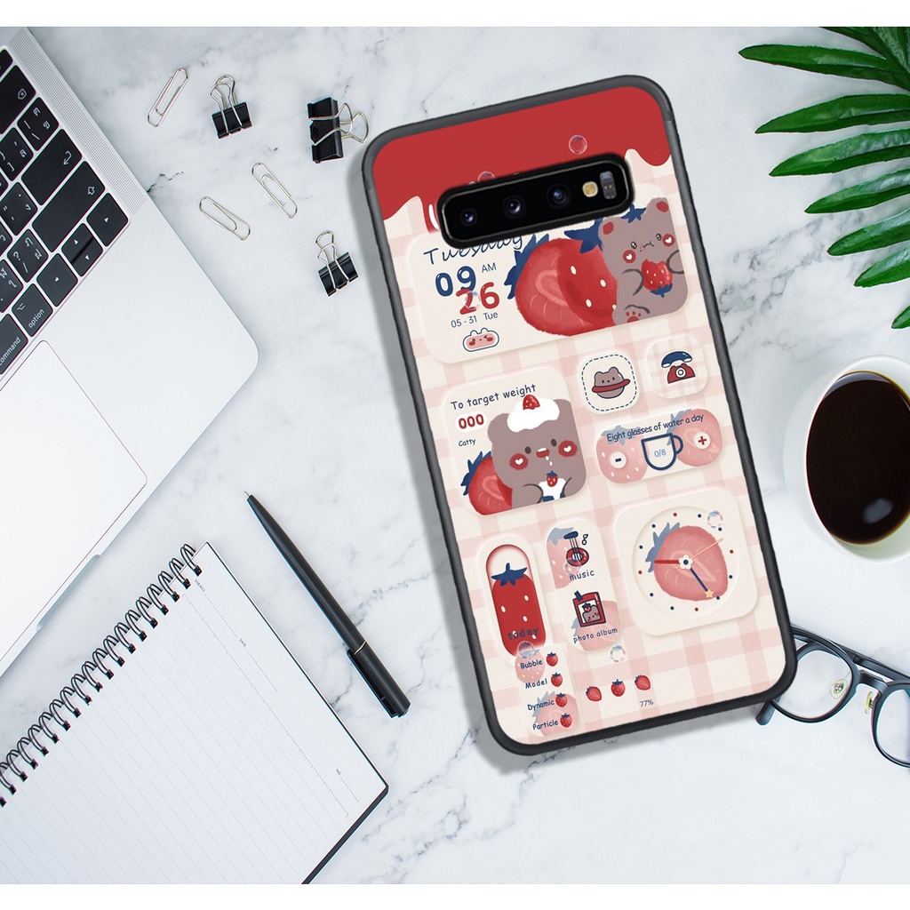 ỐP LƯNG SAMSUNG S8 - S8 PLUS - S10 - S10 PLUS - S10 5G , IN HÌNH GẤU NÂU CHOCOLATE ĐÁNG YÊU.