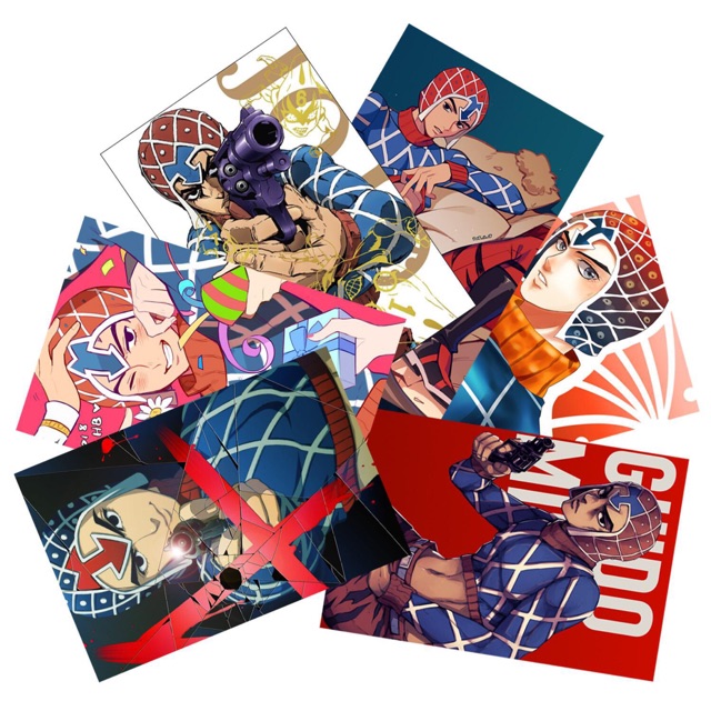 Sét 6 poster anime jojo no kimyou na bouken khổ 20 x30cm