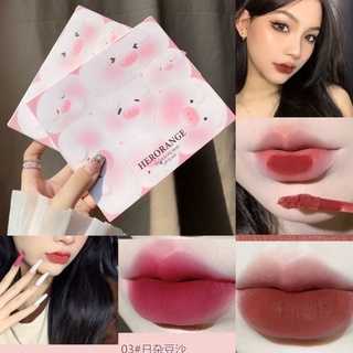 Set 6 cây son kem lì heo hồng herorange