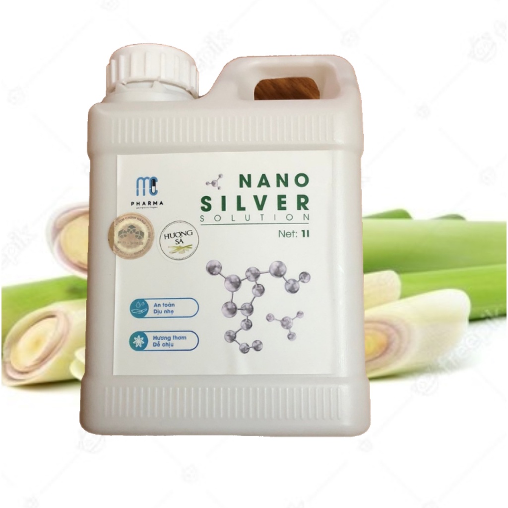 Dung dịch Nano bạc khử khuẩn MC Pharma chính hãng ( hương sả)dùng cho máy phun diệt khuẩn ô tô phòng ở hiệu quả.