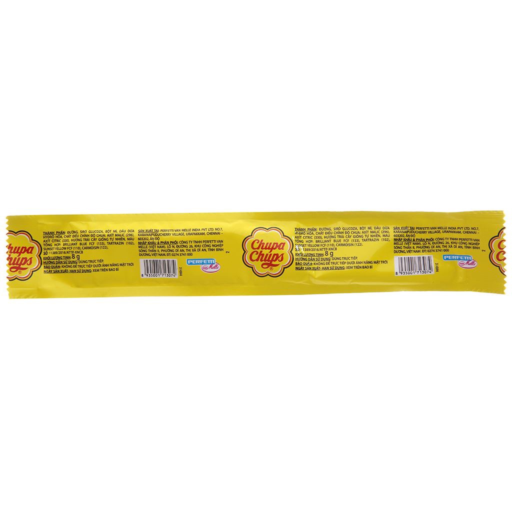Kẹo dẻo cầu vồng Chupa Chups Sour Belt gói 8g