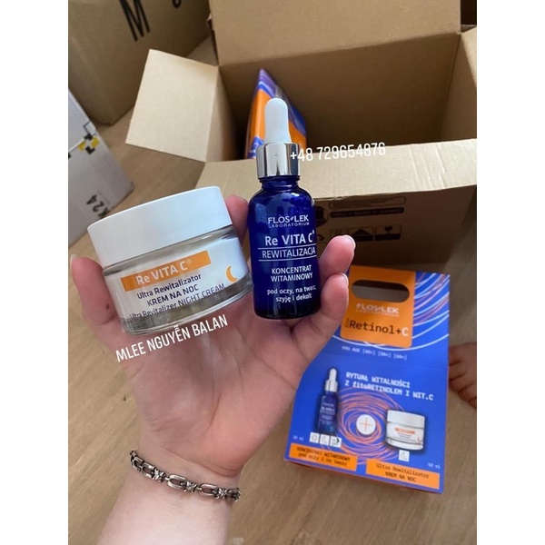 Set Floslek Revita C 2 món serum và kem đêm fullsize