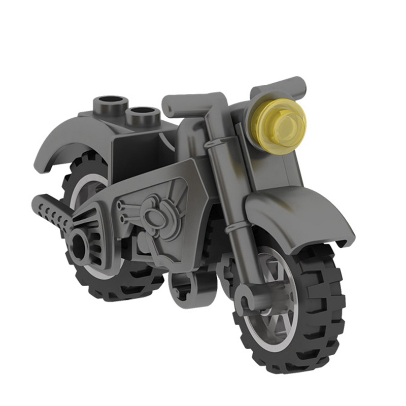 Moc Mô Hình Xe Mô Tô Mini Màu Xám Dùng Làm Quà Tặng Sinh Nhật Cho Bé