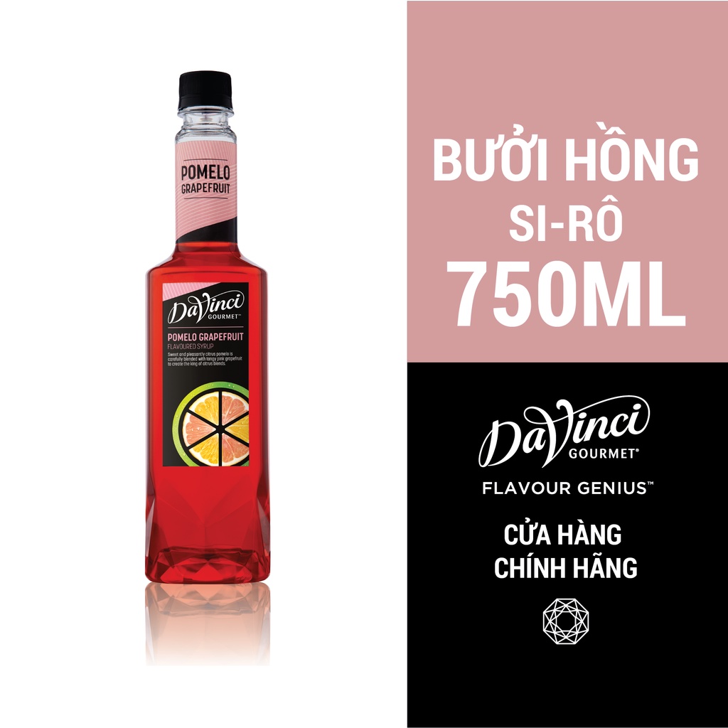 Syrup Davinci Bưởi hồng (Grapefruit Frutmix) 750 ml