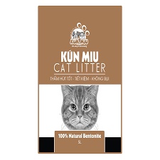 Cát vệ sinh cho mèo con và mèo trưởng thành siêu thấm hút,siêu khử mùi Kunmiu 5L-3.5kg