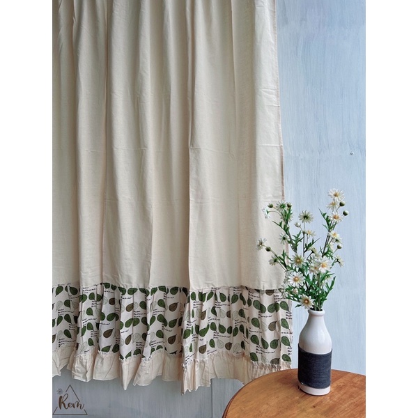 RÈM BÈO LÁ TRÒN  Phong Cách Vintage, Trang Trí Cửa Sổ