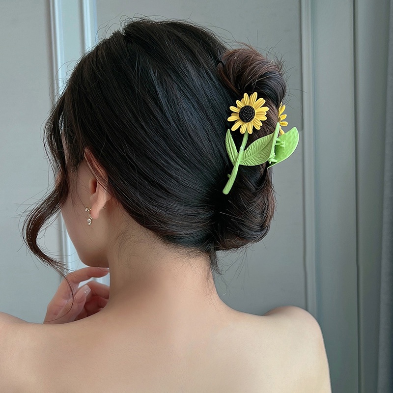 Kẹp Tóc Kim Loại Hình Hoa Hướng Dương Thời Trang Hàn Quốc Cho Nữ