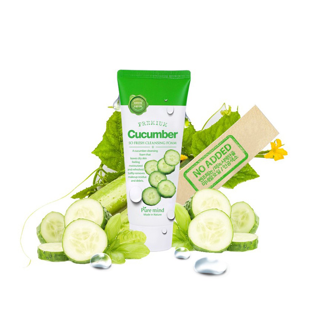 Sữa Rửa Mặt Sạch Sâu Từ Thiên Nhiên Pure Mind So Fresh Cleansing Foam 100ml - Hàn Quốc Chính Hãng