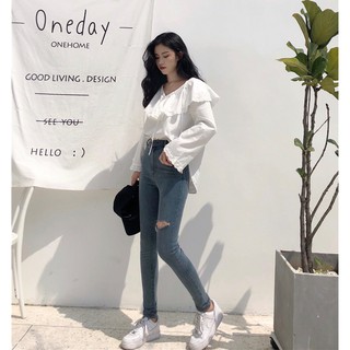 [ORDER, sẵn M] Quần jean bó rách