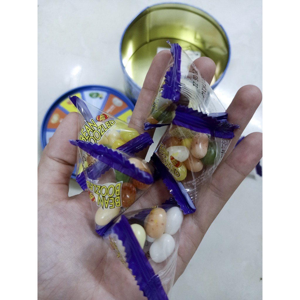 [RẺ VÔ ĐỊCH] Kẹo thối Bean Boozled Hộp Tròn May Rủi có vòng xoay quay trúng là phải ăn