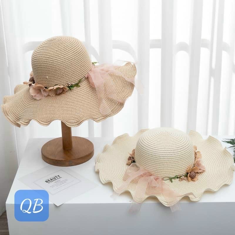 NÓN CÓI HOA ĐI BIỂN VÀNH SÓNG MŨ NỮ CHỐNG NẤNG VÀNH RỘNG