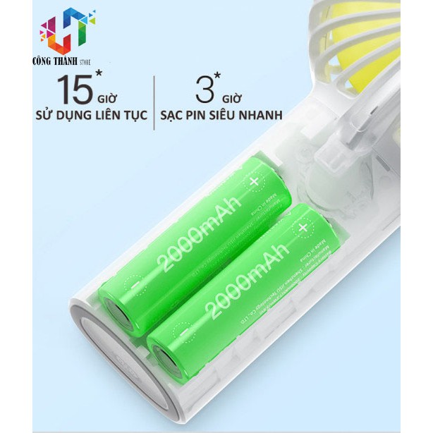 [Hàng Chính Hãng] Quạt mini cầm tay phun sương tạo ẩm 2 in 1 Jisulife F9 | BigBuy360 - bigbuy360.vn