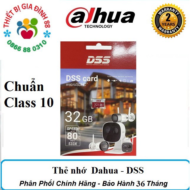 Thẻ Nhớ 32Gb 64Gb 128Gb DAHUA DSS IMOU Micro SD Chính Hãng - BH 24T Chuyên cho camera EZVIZ IMOU HIKVISION DAHUA