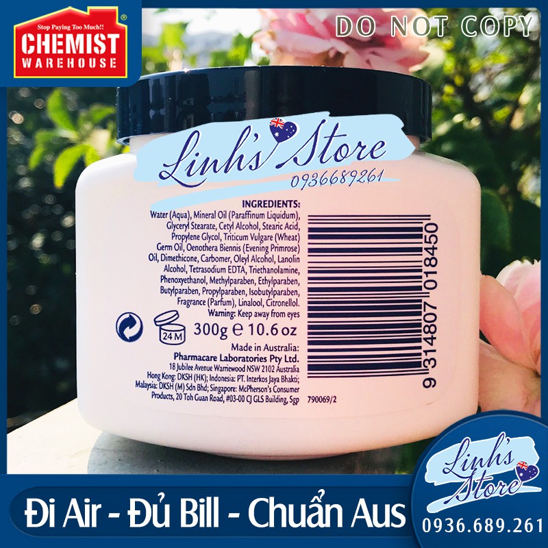 Kem dưỡng Redwin Cream Vitamin E 300g 💙 Chemist Warehouse - Úc